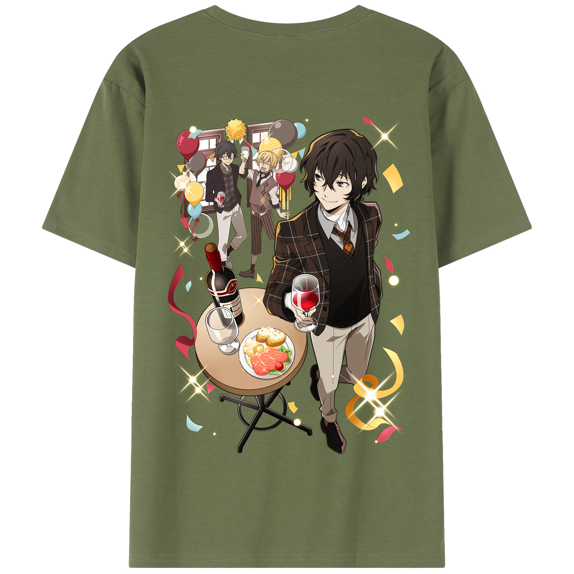 （画像用） 文豪ストレイドッグス Bungo Stray Dogs 綿100％半袖Tシャツ（背面プリント）